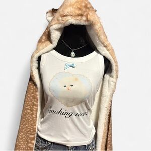Cute cat tank top with silly design